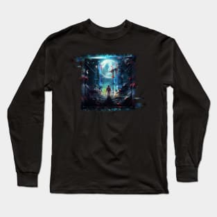 Astronaut Return Glitch Long Sleeve T-Shirt